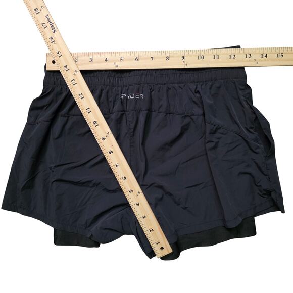 Spyder Women’s Black Lined Running Shorts Size S Gym Active - Picture 5 of 5